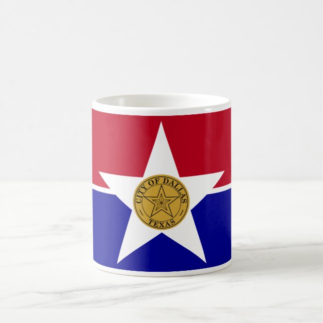 Mugg med Flagga Dallas, Förenta staterna (Center)