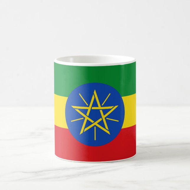 Mugg med Flagga Etiopien (Center)