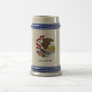 Mugg med Flagga i Illinois-staten - USA