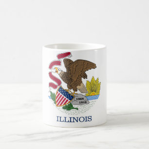 Mugg med Flagga i Illinois-staten - USA