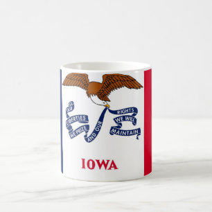 Mugg med Flagga i Iowa-staten - USA