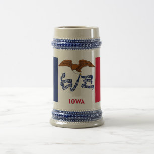 Mugg med Flagga i Iowa-staten - USA