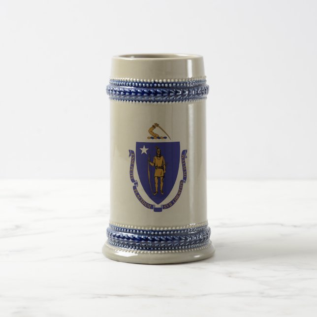 Mugg med Flagga i Massachusetts State-USA (Center)