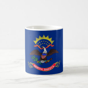 Mugg med Flagga i North Dakota State - USA