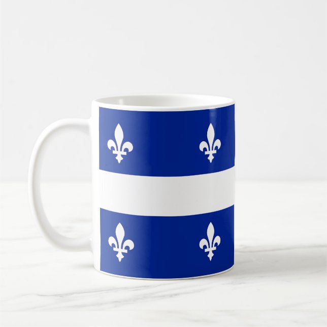 Mugg med Flagga i Quebec, Kanada (Vänster)