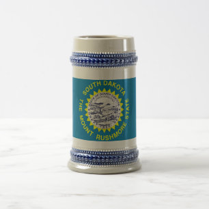 Mugg med Flagga i South Dakota State - USA