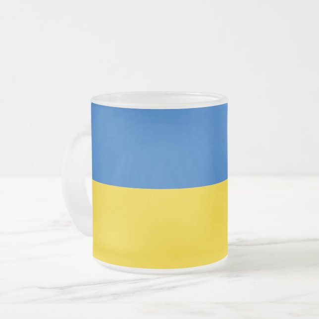 Mugg med flagga i Ukraina, frostat av litet glas (Framsida vänster)