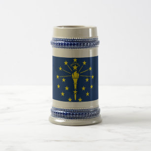 Mugg med Flagga Indiana-staten - Förenta staterna