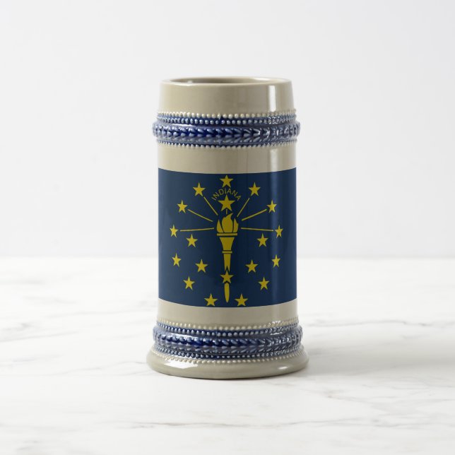 Mugg med Flagga Indiana-staten - Förenta staterna (Center)