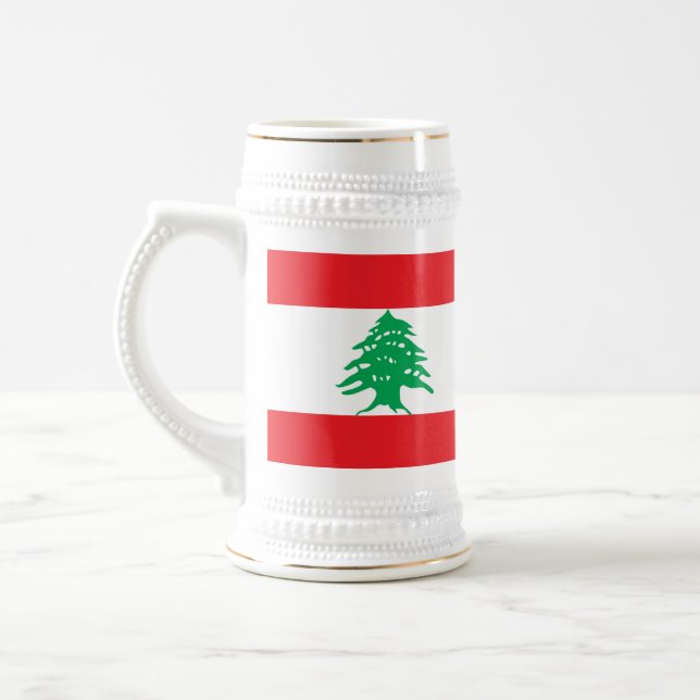 Mugg med Flagga Libanon (Vänster)