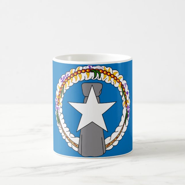 Mugg med Flagga Nordmarianerna - USA (Center)