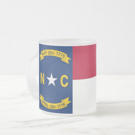 Mugg med flagga North Carolina, fruset, litet glas