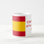 Mugg med Flagga Spanien<br><div class="desc">Mugg med Spanien flagga. Världens mästare 2010. Den här produkten har sitt anpassade.</div>