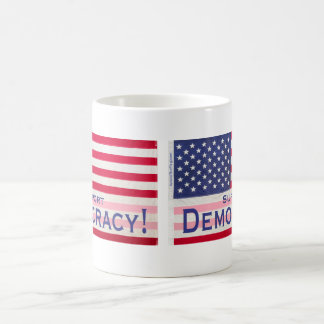 Mugg med Flagga "Support Democracy"