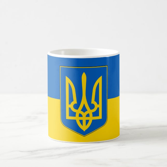 Mugg med Flagga Ukraina (Center)
