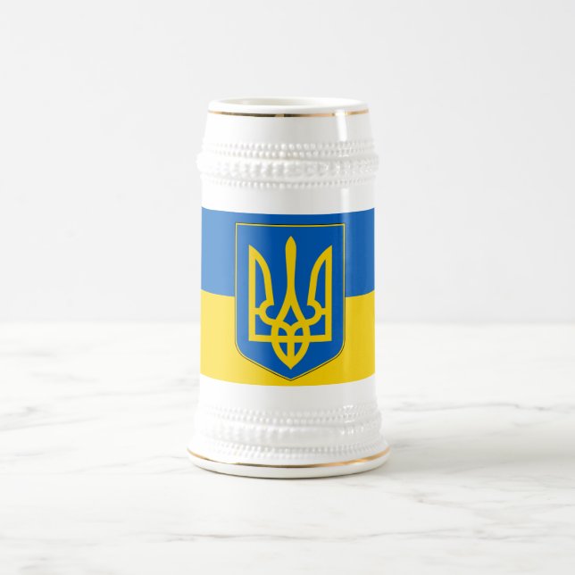 Mugg med Flagga Ukraina (Center)