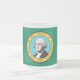 Mugg med flagga Washington-stat, fruset, litet gla
