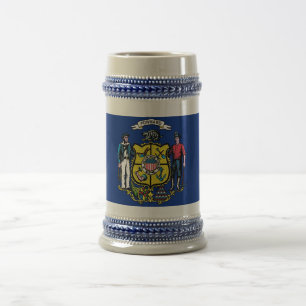 Mugg med Flagga Wisconsin State-USA