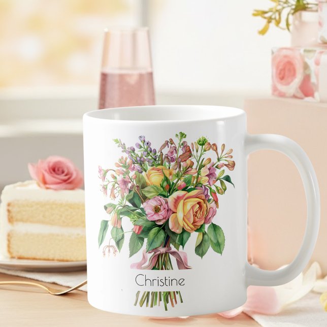 Mugg med födelsetidsblomma för juni | Rosor & Vild (Skapare uppladdad)