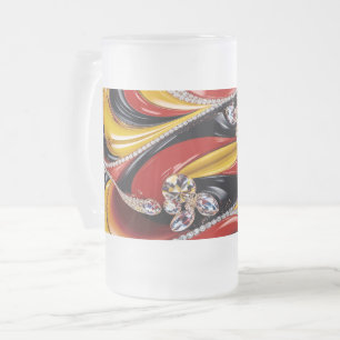Mugg med fruset glas med belgiskt Färg