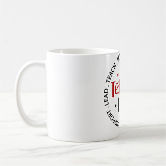 Mugg med inspirerande typografi för lärarlivet