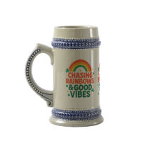 Mugg med Jakten på regnbågar och bra vibrationer