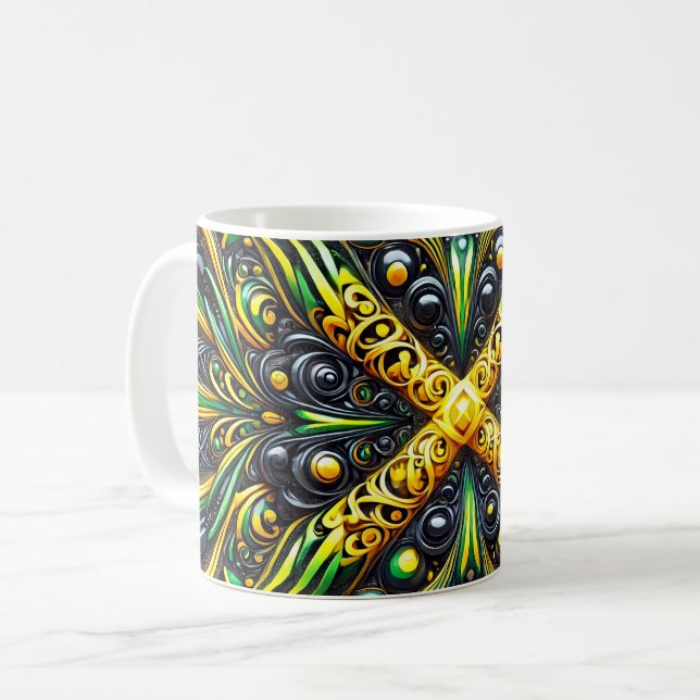 Mugg med Jamaican Färg Design (Framsida vänster)