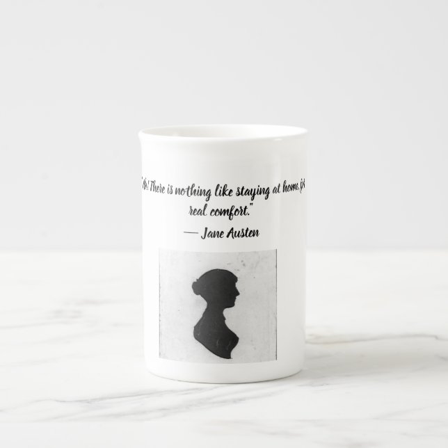 Mugg med Jane Austen-citat Benporslin Mugg (Framsidan)