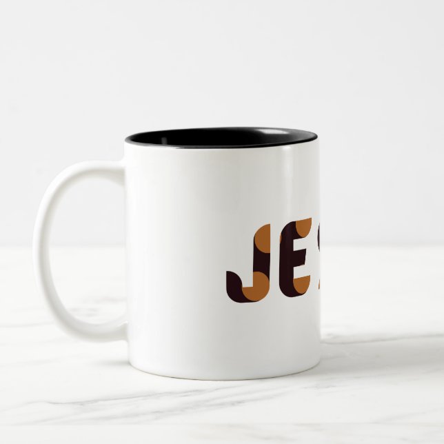 Mugg med Jesus- eller Je Suis-design (Vänster)