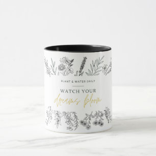 Mugg med jodblommor med accent med inspirerande ci