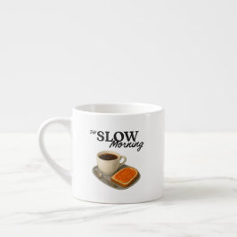 Mugg med kaffe och toastillustration espressomugg