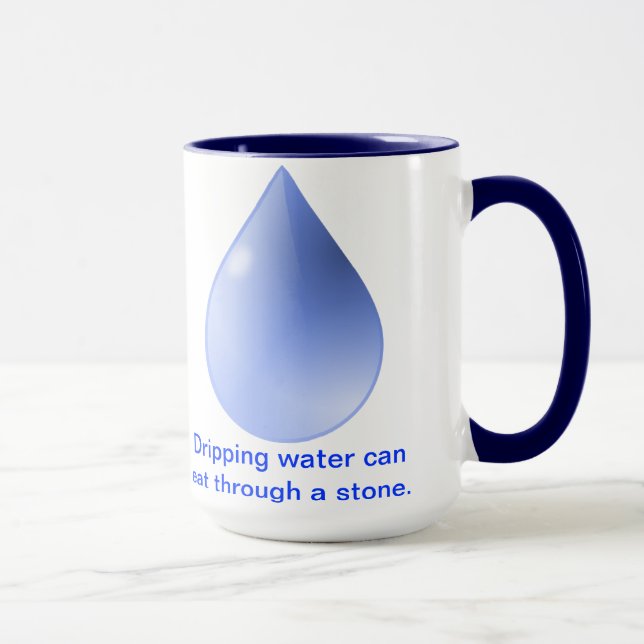 Mugg med kinesisk Proverb om Persistence. (Höger)