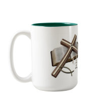 MUGG MED KOR OCH     BIBLEGREEN & WHITE