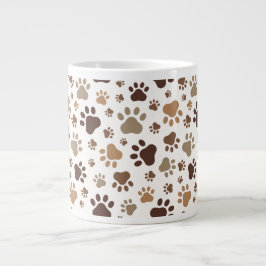 Mugg med leriga tassavtryck jumbo mugg
