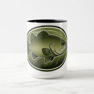 Mugg med logotyp för småmunnad bas