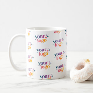 Mugg med logotypmönster för företag