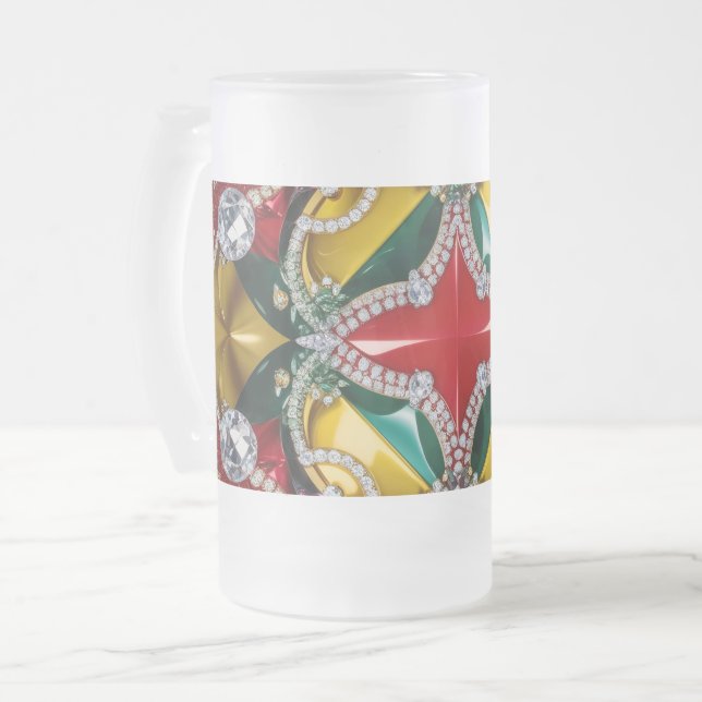 Mugg, med Los Angeles Färg-design Frostat Ölglas (Framsida vänster)