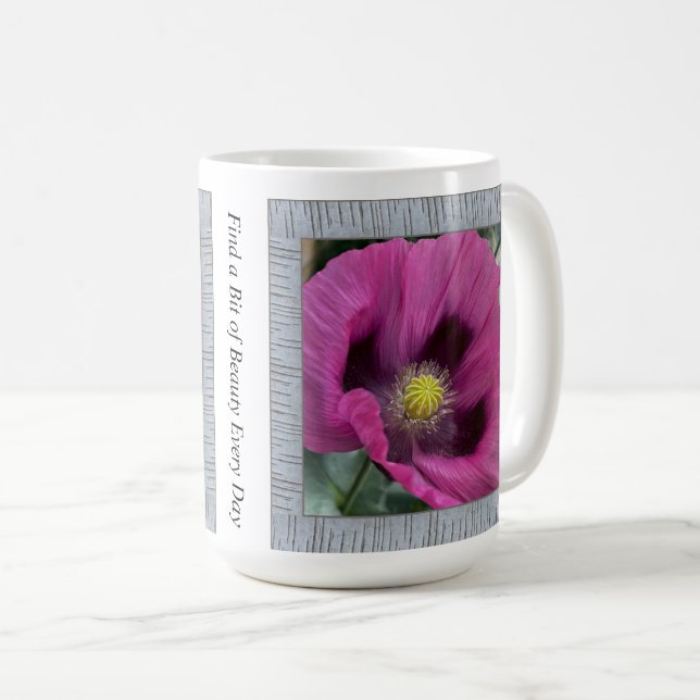 Mugg med Magenta Poppies (Framsida höger)