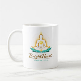 Mugg med manligt Brightheart Meditation-logotyp