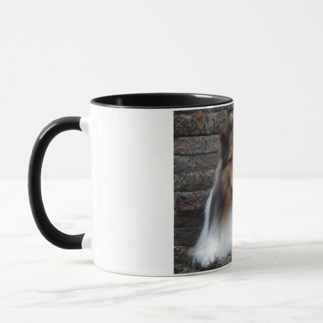 mugg med originalfotot av Sheltie (Vänster)