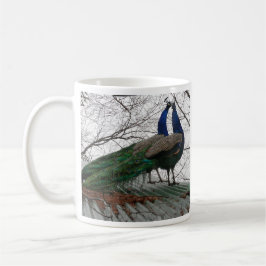 Mugg med Peacock-illustration
