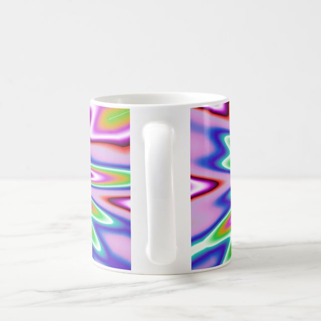 Mugg med psykedelisk design. (Handtag)