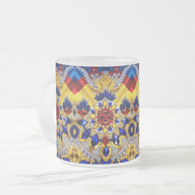 Mugg med Rumänien Färg, fryst (Framsida vänster)
