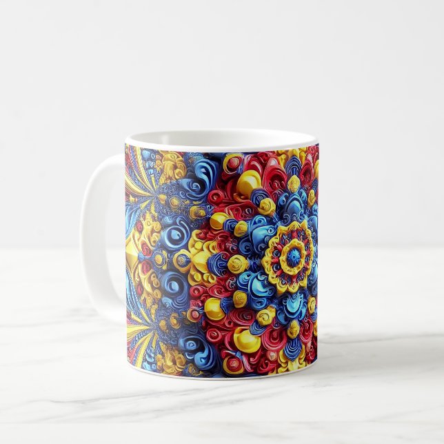 Mugg med rumänsk Färg design (Framsida vänster)