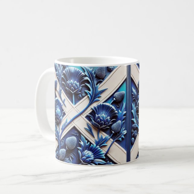 Mugg med Scottish Thistles Design (Framsida vänster)