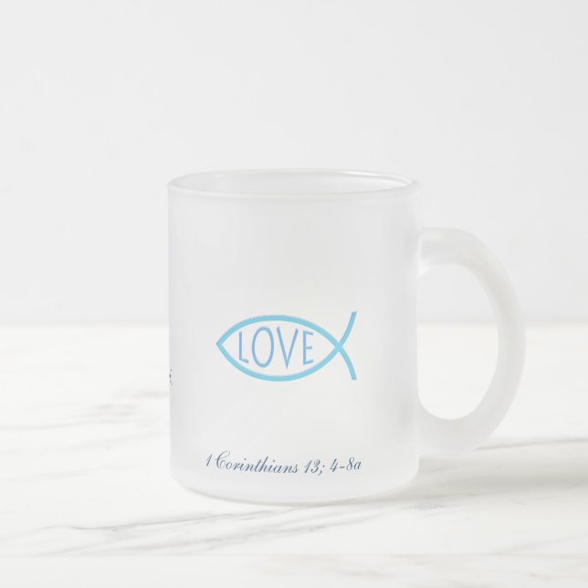 Mugg med Scripture - 1 Corinthians 13, 4-8a (Höger)