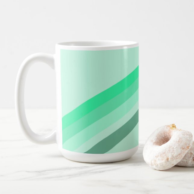 Mugg med serene grönt rand (Med munk)