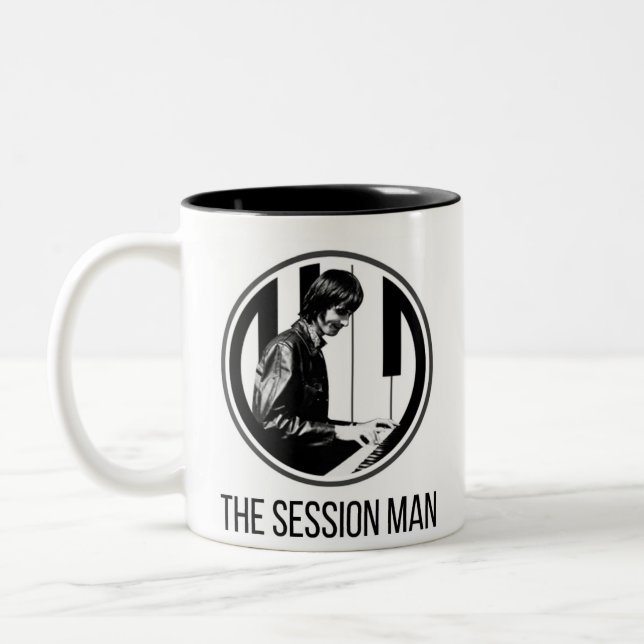Mugg med Sessionsmannens design (b&w) (Vänster)