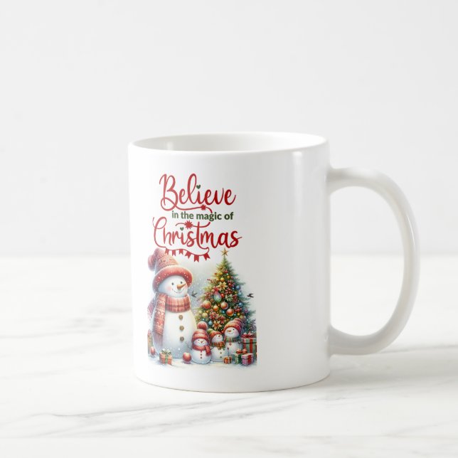Mugg med snögubbe Tro på julens magi (Höger)