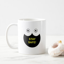 Mugg med Stay Safe-meddelande
